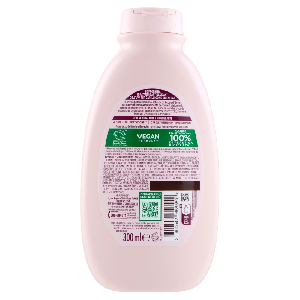 Garnier Ultra Dolce Shampoo Idratante & Rigenerante Idratazione d'Uva 300 ml